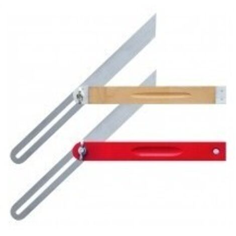 1 Fausse equerre lame acier et talon bois 301x26x20mm - OUTIFRANCE