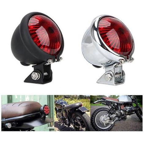 1. Feu arrière LED 12V pour moto, stop et frein, accessoire universel pour la plupart des motos.