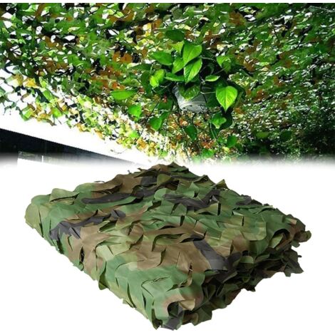 1 Filet De Camouflage 3x3M, Tissu Oxford 210D, Résistant Intempéries, Pour Chasse Camping Jardin