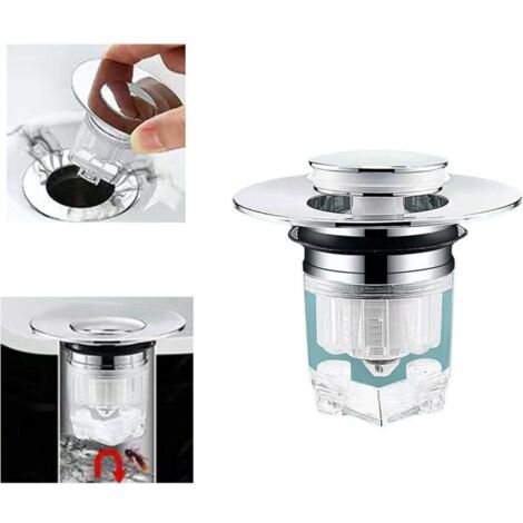 1 Filtre de vidange pour lavabo - Désodorisant - Type de presse pop-up - Noyau en cuivre - Anti-odeur - Couvercle de vidange efficace
