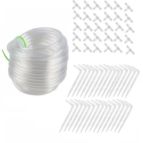 (1 filtre) Dispositif d'arrosage automatique, raccord rapide en T, raccord en croix, tuyau d'arrosage de 5 m, accessoires pour système d'irrigation goutte à goutte.