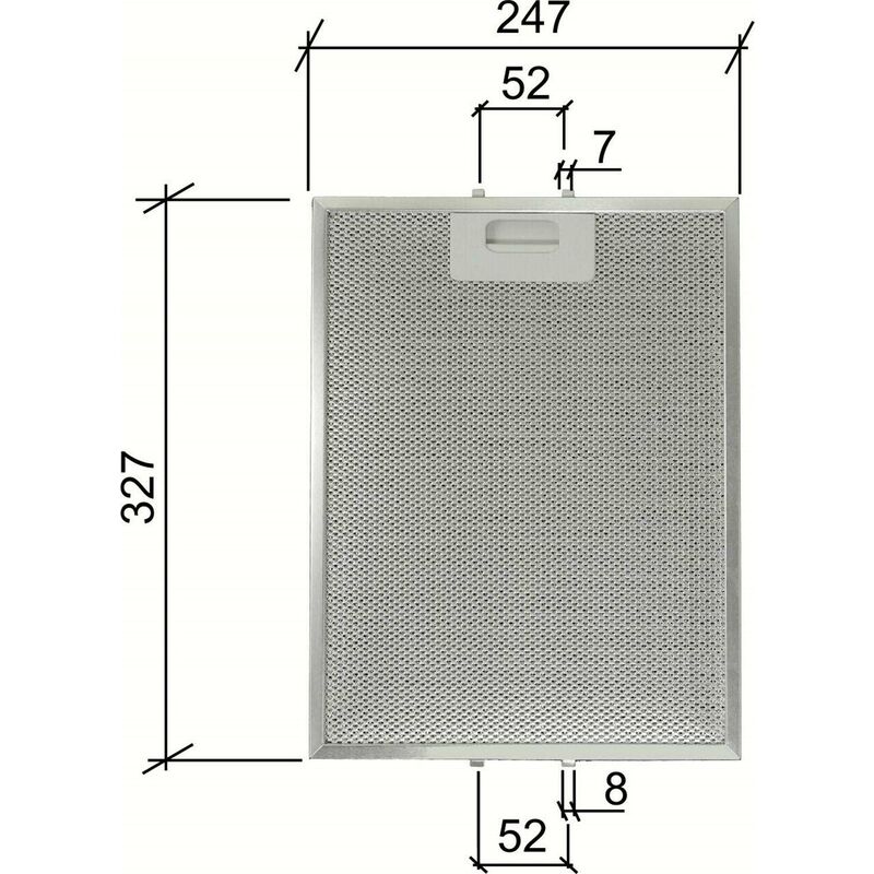 1 filtro cappa metallico compatibile turbo air mm.247 x 328 x 9 f 243