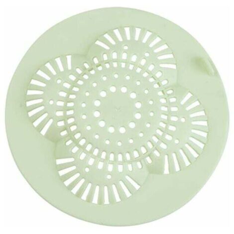 1 filtro per lavello Hollow Flower Elm per scarico lavello, scarico a pavimento, copertura per rifiuti alimentari, raccogli capelli, per bagno, cucina, 12 cm (verde).