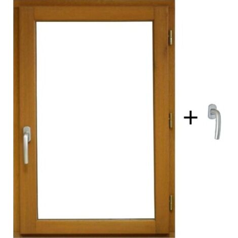 GD MENUISERIES 1 Finestra a battente in legno Altezza 105 X Larghezza 60 Guida a destra (dimensioni della tabella)+ manico