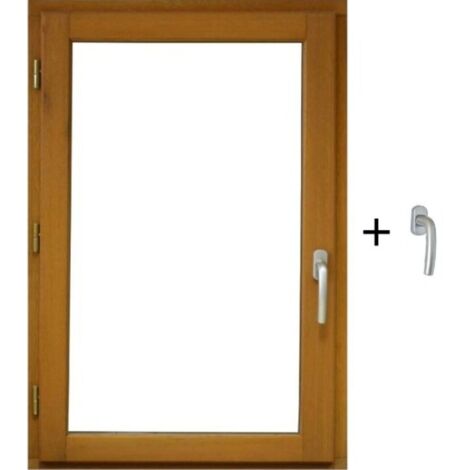 GD MENUISERIES 1 Finestra a battente in legno Altezza 105 X Larghezza 60 Tiraggio a sinistra (dimensioni della tabella)+ manico