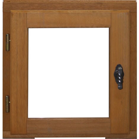 1 Finestra a battente in legno Altezza 60 X Larghezza 60 Tiraggio a sinistra (dimensioni della tabella)