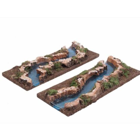 1 FIUME 32X13X3CM ACCESSORI MODELLO ASSORTITO PRESEPE CLASSICO