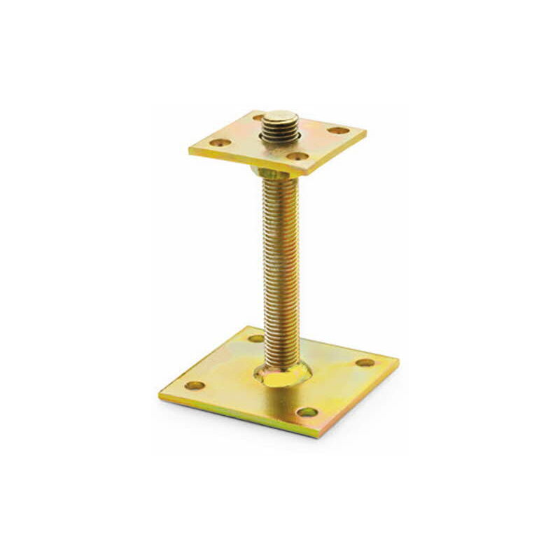 Fixation de poteaux - hauteur réglable - Bichromaté 70 x 70 x 100 x 100 - Boite de 1