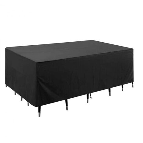 1 funda para muebles de jardín, tela Oxford 210D, resistente a la intemperie y al desgarro, para mesa de patio (180 x 120 x 74 cm)