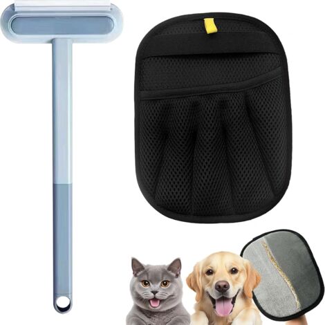 1 Gant Anti Poil, Outil 3 En 1, Double Face, Tpr Durable, Pour Chats Et Chiens