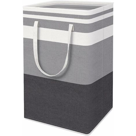1 grand panier à linge, 75 L chacun, panier à linge étanche et autoportant, grand panier à linge pliable BF