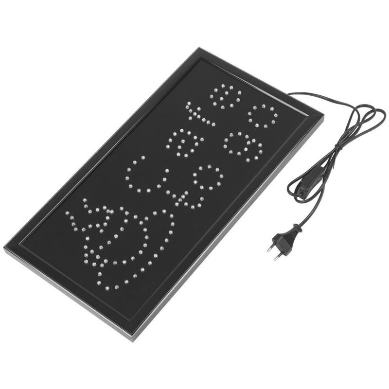 1 grande enseigne lumineuse LED pour magasin, vitrine ou porte, café à emporter.