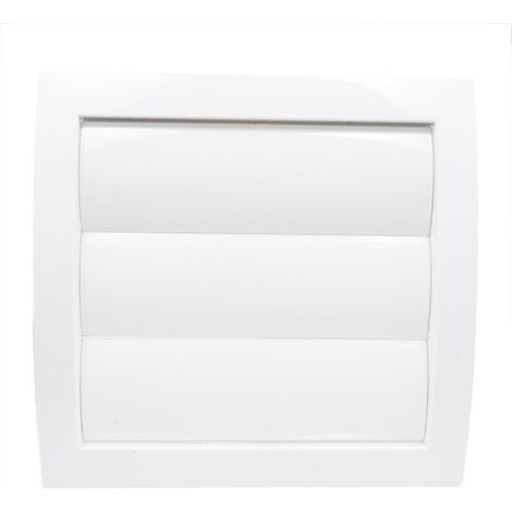 1 grille de ventilation (blanche) avec ouverture de Ø 125 mm, avec volet mobile, persienne et clapet anti-retour. Fabriquée en plastique ABS.