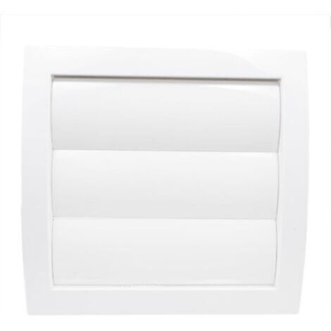 1 grille de ventilation (blanche) avec ouverture de Ø 200 mm, avec volet mobile, persienne et clapet anti-retour. Fabriquée en plastique ABS.
