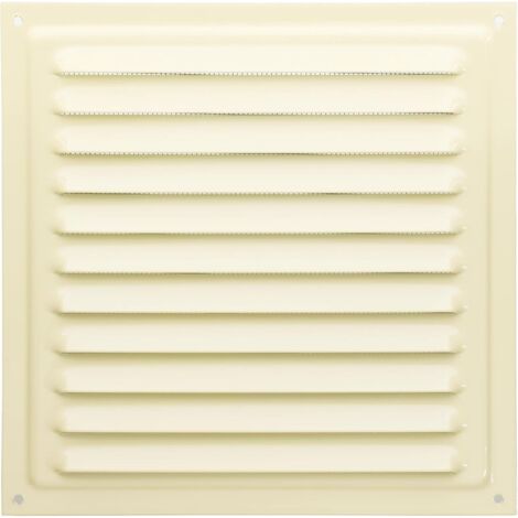 1 - Grille De Ventilation - Métal - Aération Murale - Résistance Corrosion - Intérieur Extérieur - Beige - 20x20cm