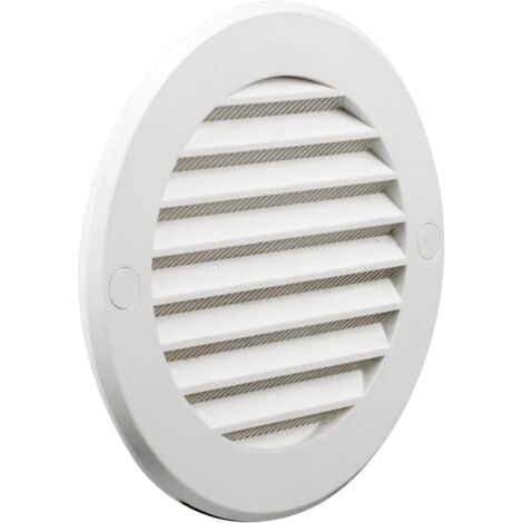1 - Grille de ventilation - Moustiquaire - Système Ø125 mm - Protection insectes et flux d'air - Intérieur et extérieur - Blanc - 16x16 cm