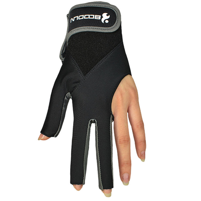 

1 Guantes PCS taco de billar Guantes de billar Tres cortar las manos izquierda Guantes Accesorios de billar, Negro, S-M