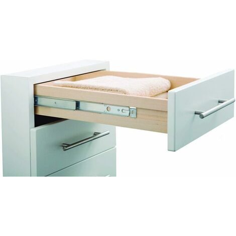 Coppia Guide Per Cassetto H17 mm - Guida Scorrevole A Sfere Per Cassetti - Estrazione Parziale