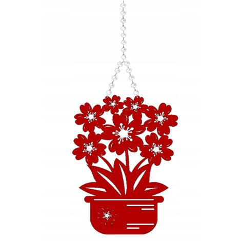 1. Guirnalda colgante de flores en maceta para decoración. Colores.
