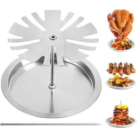 1 Hähnchenschenkel-Rack-Set aus Edelstahl, 15-facher Halter für Hähnchenkeulen mit Fettauffangschale, Bratrost für Grill und Backofen