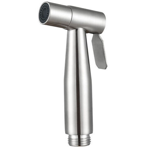 1 Handdusche, Duschbrause de acero inoxidable, Bidet spray para toilet, Handdusche, color plateado