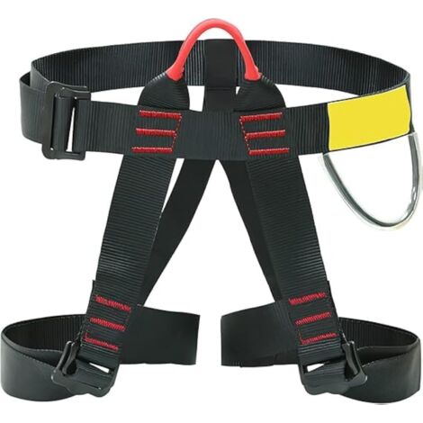 1 - Harnais Demi-Corps - Ceinture Anti-Chute - Équipement Escalade Et Alpinisme - Sangle Réglable Pour Hommes Femmes Enfants - Noir - 70-120 cm