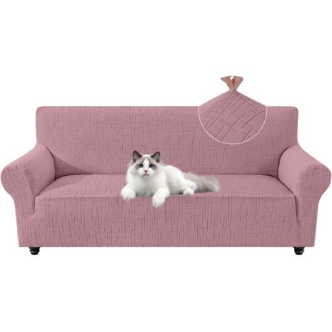 1 Housse De Canapé Extensible 2 Places, Tissu Antidérapant Polyester, Protection Griffures Animaux, Salon