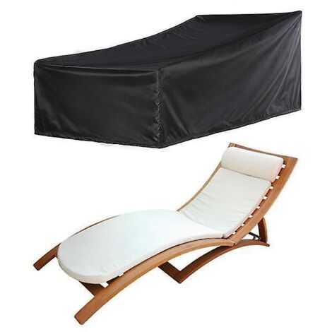 1 Housse De Chaise De Loisirs (noire, 210  75  40  80 Cm), Housse De Chaise De Jardin Impermable, Housse De Protection De Meubles De Chaise De