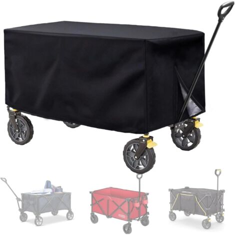 1 Housse De Chariot Tissu Oxford Imperméable Revêtement Argenté Protection Pluie Poussière Jardin Plage