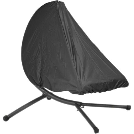 1 Housse Transat Suspendu, Tissu Oxford 420D, Imperméable, Anti-UV, Noir, 200x120x200cm, Extérieur
