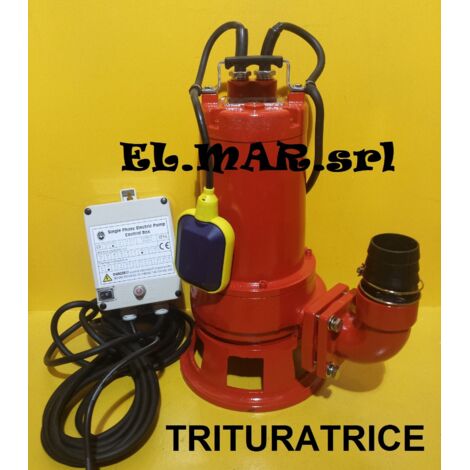 1 HP 750 W Pompa Sommersa Trituratrice Monofase Leporis TRITEX 100