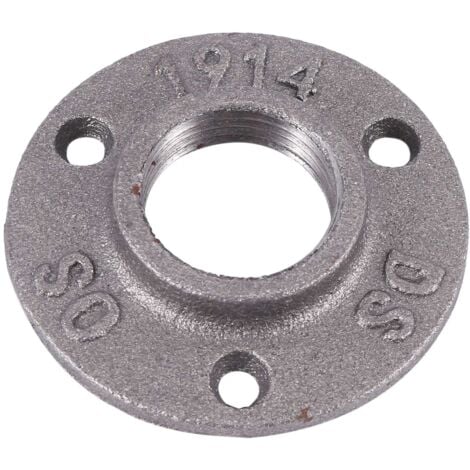1 Inches Malleable Cast Iron Pipe Flange, Industrial Flanges for Threaded Black Pipes and Fittings Pcs