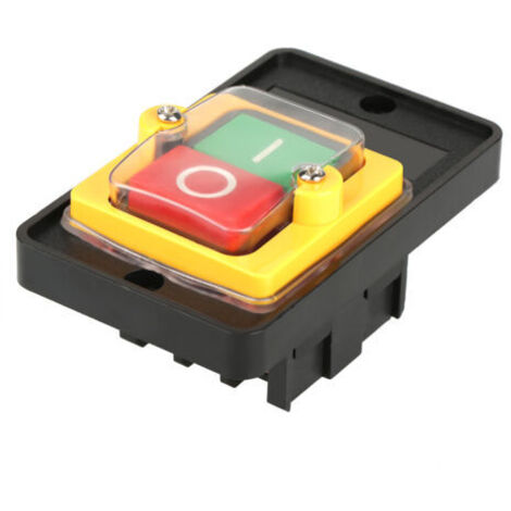 1 interrupteur à bouton-poussoir noir KA0-5 380 V 10 A à 2 positions