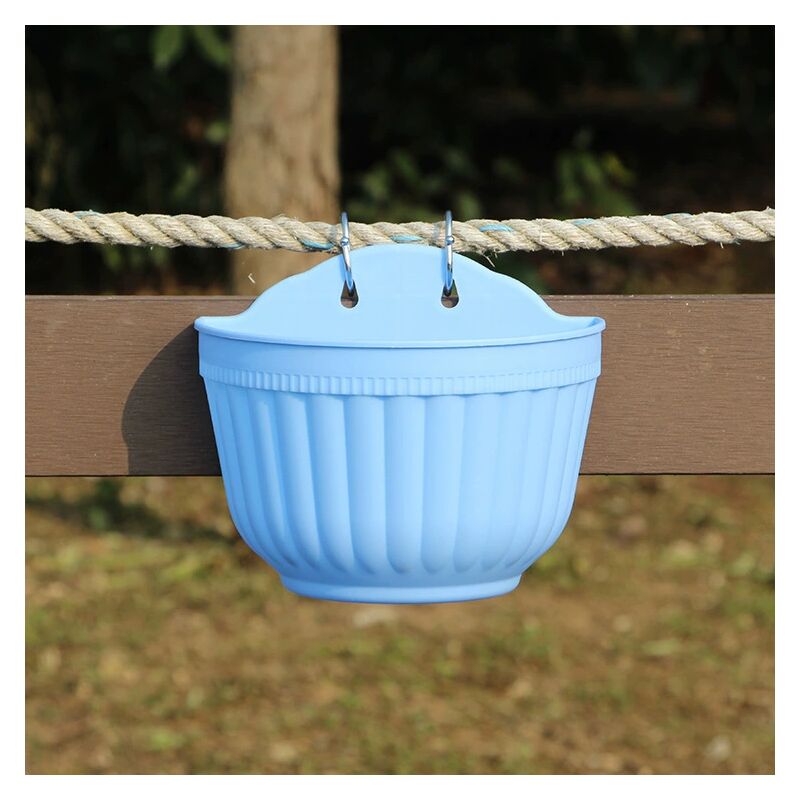 1 jardinière murale pour décoration de balcon de jardin extérieur, bleu, 21 cm