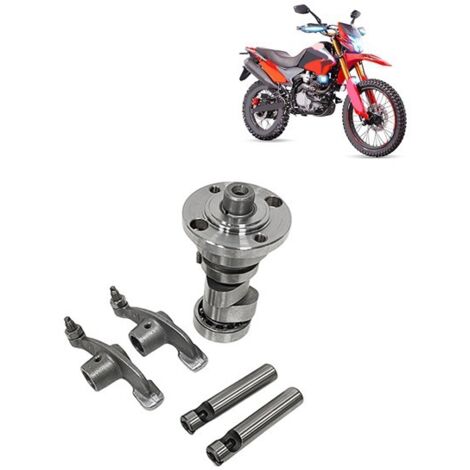 1 jeu. Couleur : Gris argenté. Matériau : Métal. Kit arbre à cames et culbuteurs pour moto. XEVERU