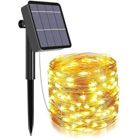 WERWING 1 jeu de guirlandes lumineuses solaires 200 LED étanches 8 fonctions,20 m Cisea