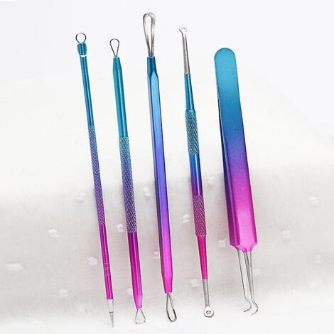 1 Jeu De Pinces En Acier Inoxydable Pour Les Soins Personnels Nettoyage Des Boutons D'acn