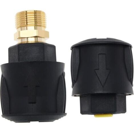 1 jeu de raccords rapides haute pression de remplacement, compatibles avec les tuyaux à connexion rapide Karcher K2-K7, adaptateur de tuyau de nettoyeur haute pression en plastique