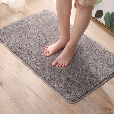 1 jeu de tapis de bain 40 x 60 cm, tapis antidérapant tapis de salle de bain épaissi sortie de douche tapis de sol en microfibre super doux absorbant, séchage rapide, lavable en machine