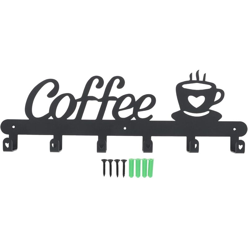 1 Jeu porte-gobelet à café muraux présentoir suspendu tasses à café étagère de rangement crochet mural pour mug fourniture de cuisine ordinaire