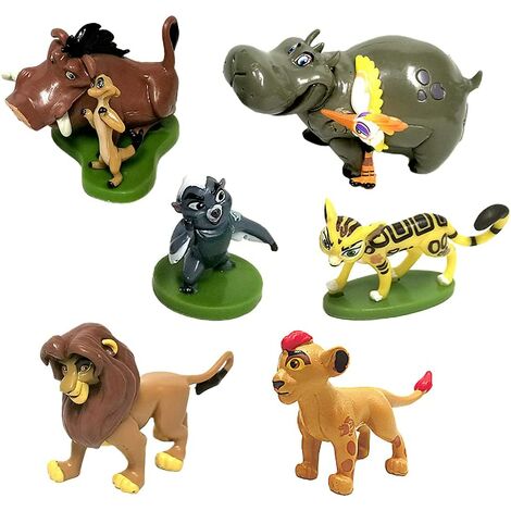 1 jeu Roi Lion Mini Figurine, 6PCS Roi Lion Décoration de Gâteau, Roi Lion Figurines, pour Décoration de Gâteau D'anniversaire, Décoration de Voiture