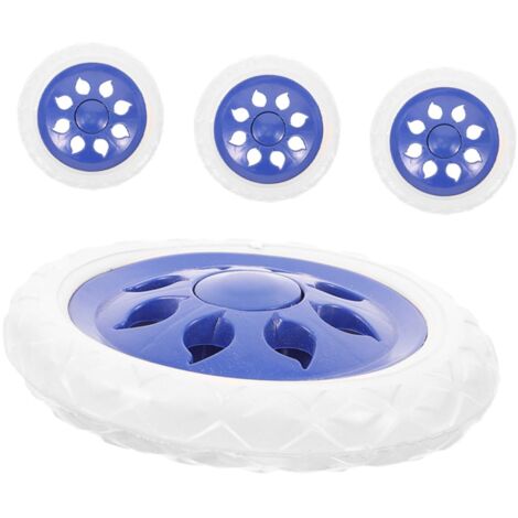 1 Jeu Roue De Secours Du Panier Roulette Manuelle Pour Fauteuil Roues De Rechange Pour Déambulateurs Remplacement Des Roues Du Caddie Blue 4 Pièces