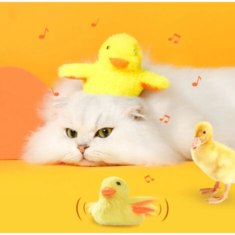 1 jouet pour chat avec de l'herbe à chat, canard en peluche