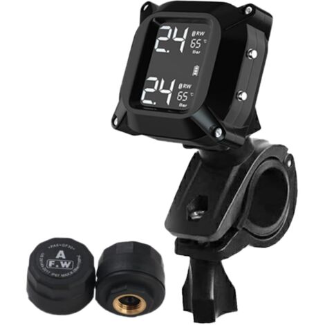 1 juego de monitor de presión de neumáticos para motocicleta, sensor inalámbrico de presión de neumáticos, detector de presión de neumáticos, sensores de neumáticos atornillables, ABS externo para RV