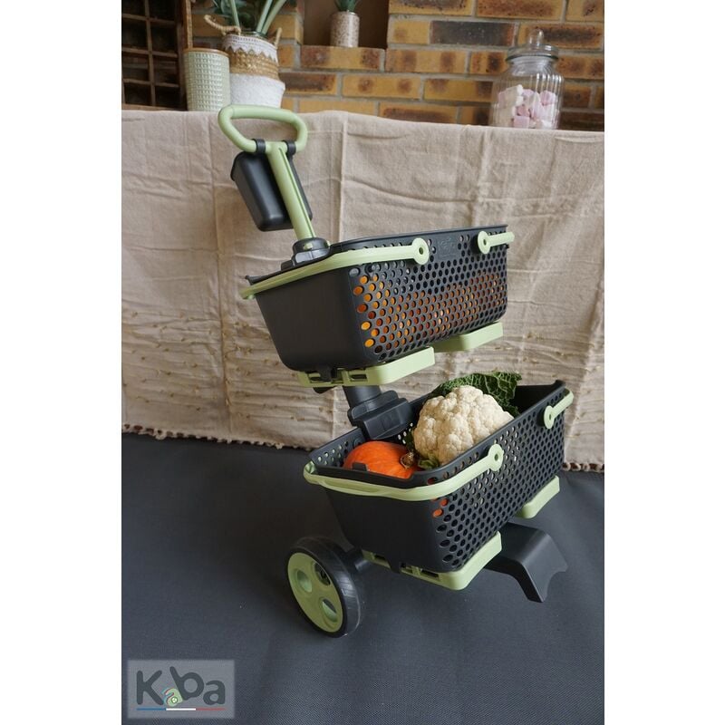 Chariot Kaba pour Kajo 15L Gris / Tilleul + 2 Kajo 15L Gris / Tilleul