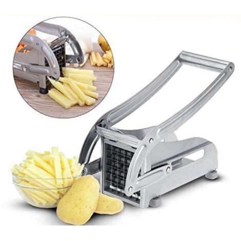 1 Kartoffelschneider - Pommes-Frites-Schneider aus Edelstahl mit 2 Klingen