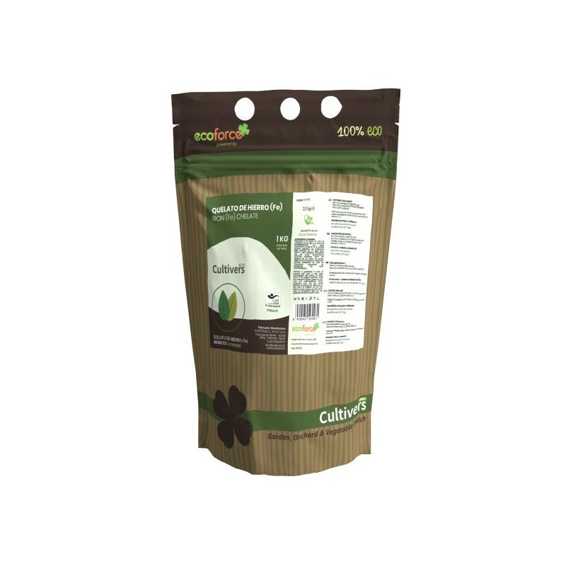 Chélate de fer 1 kg. Verdissement de l'antichlorose. Engrais écologique nutriment essentiel pour les plantes (6 % de Fe-EDDHA et 4,8 %