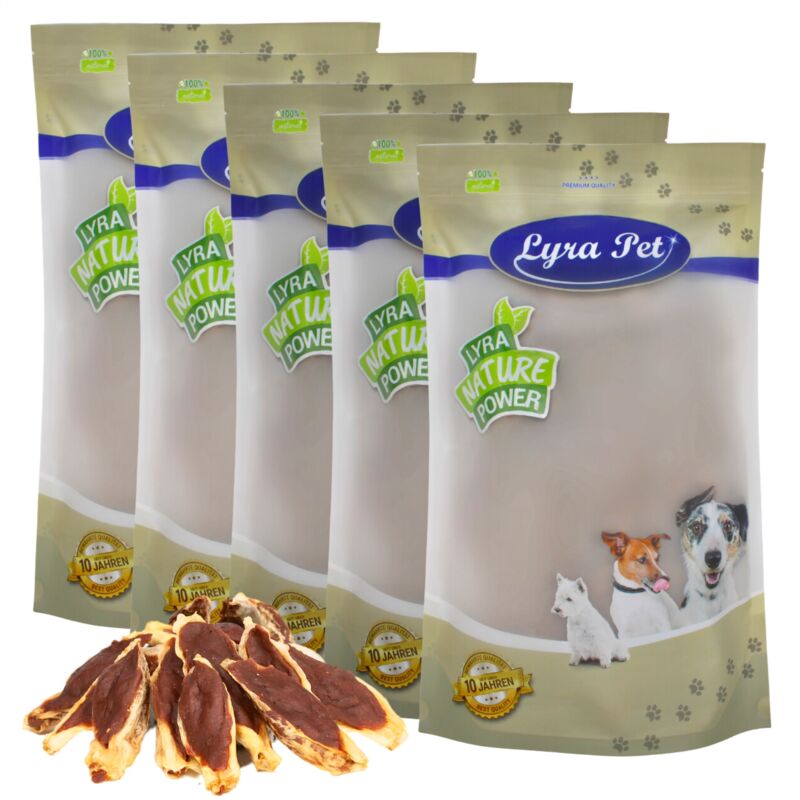 Lyra Pet - 5 kg d'oreilles de lapin ® fourrées au canard