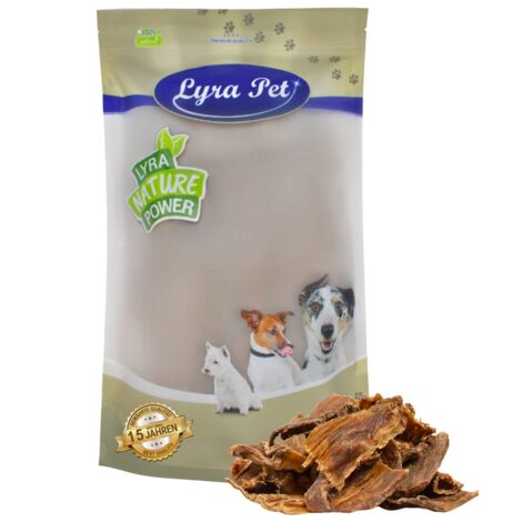 1 kg Lyra Pet® Dörrfleisch Chips 4 - 10 cm
