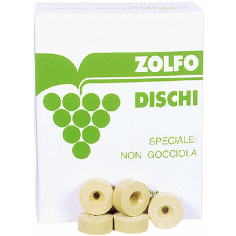 1 kg Zolfo in Dischi Dischetti Pastiglie Antigoccia Disinfezione Detergenti Contenitori